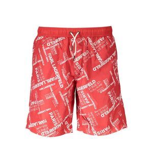 Karl Lagerfeld Red Polyester Men Men's Swimwear
